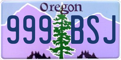 OR license plate 999BSJ