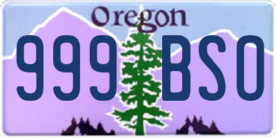 OR license plate 999BSO