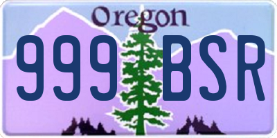 OR license plate 999BSR