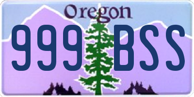 OR license plate 999BSS