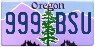 OR license plate 999BSU