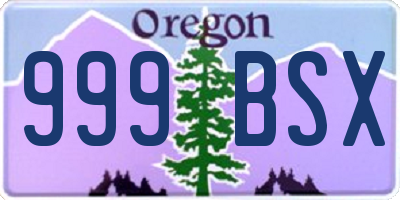 OR license plate 999BSX
