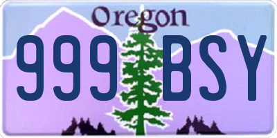 OR license plate 999BSY