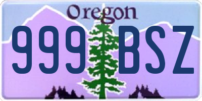 OR license plate 999BSZ
