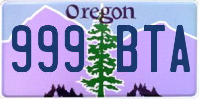 OR license plate 999BTA