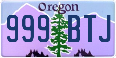 OR license plate 999BTJ