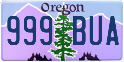 OR license plate 999BUA