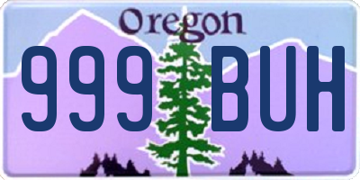 OR license plate 999BUH