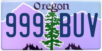OR license plate 999BUV