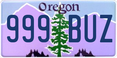OR license plate 999BUZ