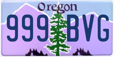 OR license plate 999BVG