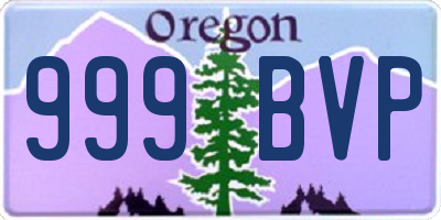 OR license plate 999BVP