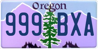 OR license plate 999BXA