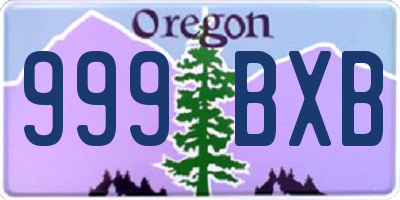 OR license plate 999BXB