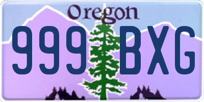 OR license plate 999BXG