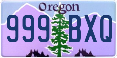 OR license plate 999BXQ