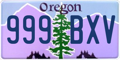 OR license plate 999BXV