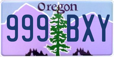 OR license plate 999BXY