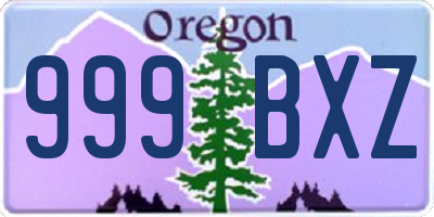 OR license plate 999BXZ