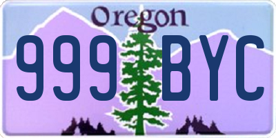 OR license plate 999BYC