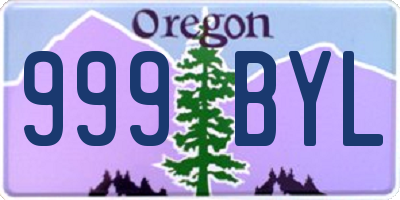 OR license plate 999BYL