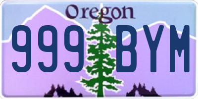 OR license plate 999BYM