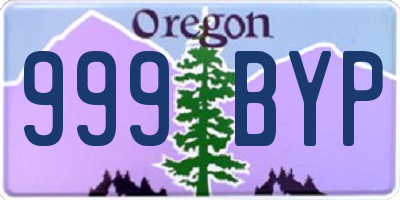 OR license plate 999BYP