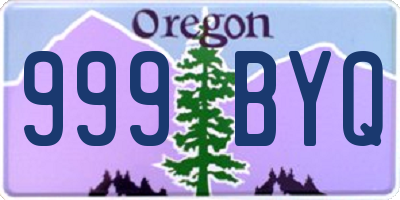 OR license plate 999BYQ