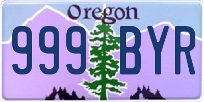 OR license plate 999BYR