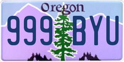 OR license plate 999BYU
