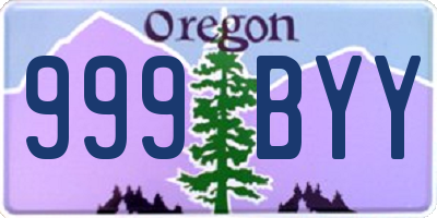 OR license plate 999BYY