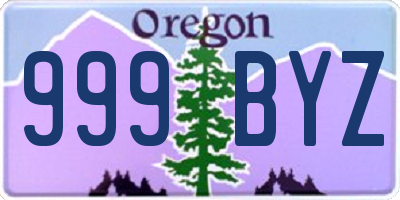 OR license plate 999BYZ