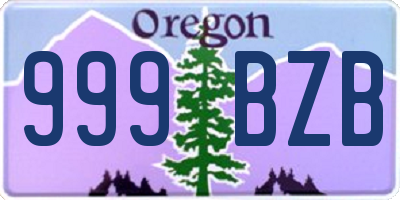 OR license plate 999BZB
