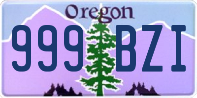 OR license plate 999BZI