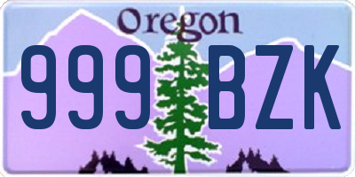 OR license plate 999BZK