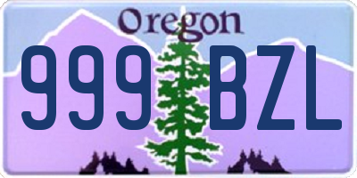 OR license plate 999BZL