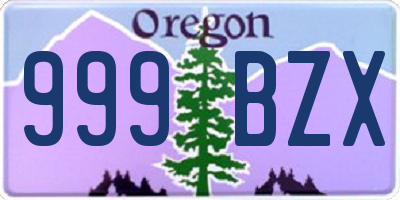 OR license plate 999BZX