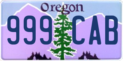 OR license plate 999CAB
