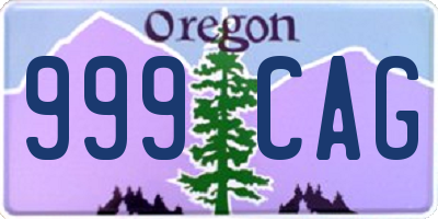 OR license plate 999CAG