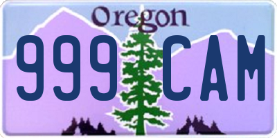 OR license plate 999CAM
