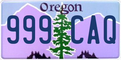 OR license plate 999CAQ