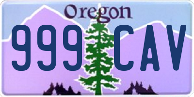 OR license plate 999CAV