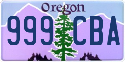 OR license plate 999CBA