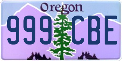 OR license plate 999CBE