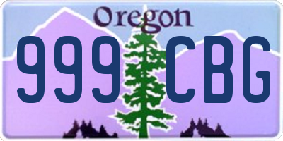 OR license plate 999CBG