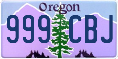 OR license plate 999CBJ