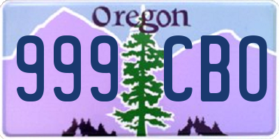 OR license plate 999CBO