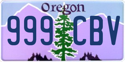 OR license plate 999CBV