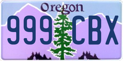 OR license plate 999CBX