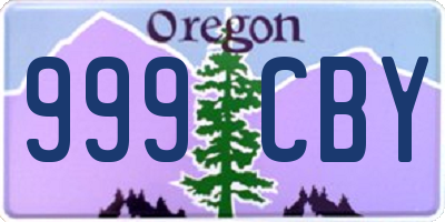 OR license plate 999CBY